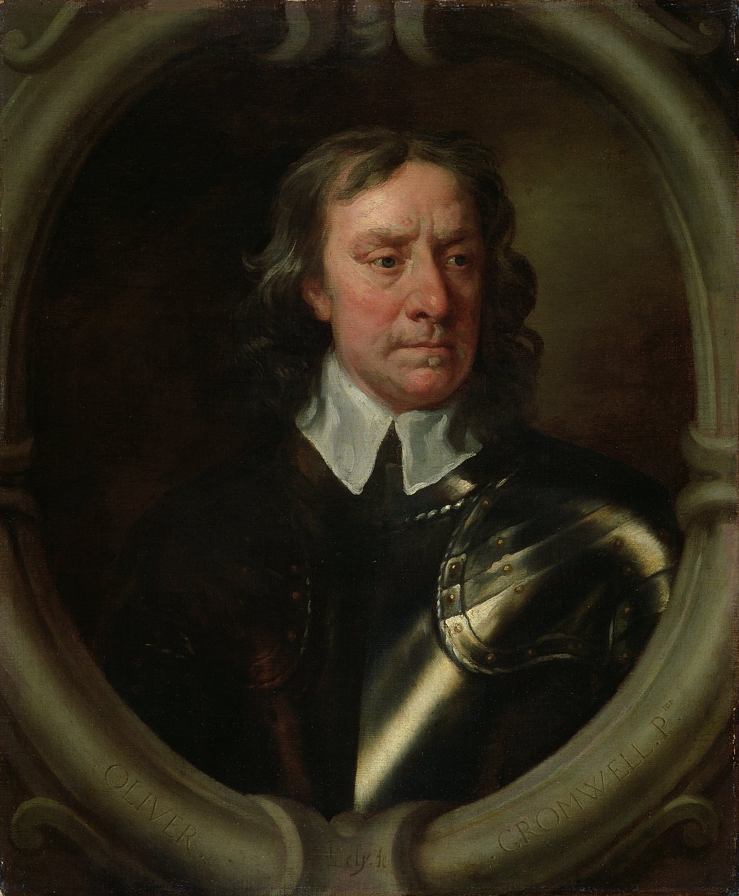 Portret van Oliver Cromwell door Peter Lely