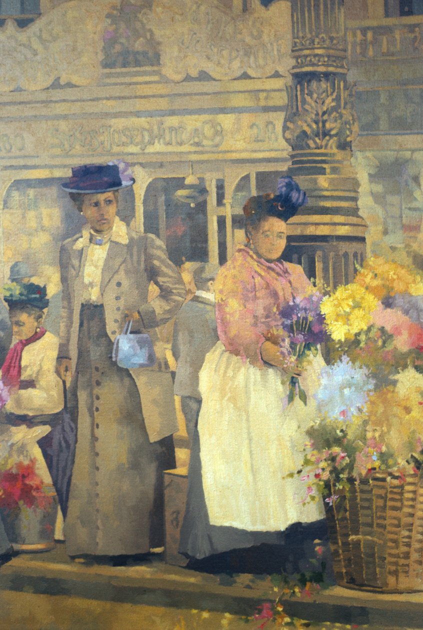 Bloemenverkoper, Londen door Peter Miller