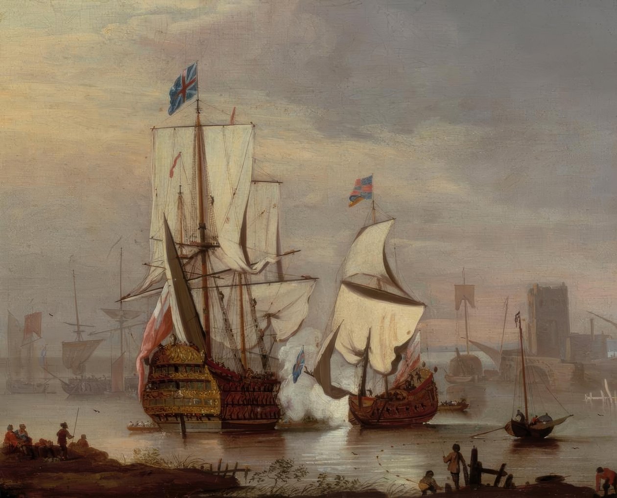 Oorlogsschip Royal Sovereign door Peter Monamy