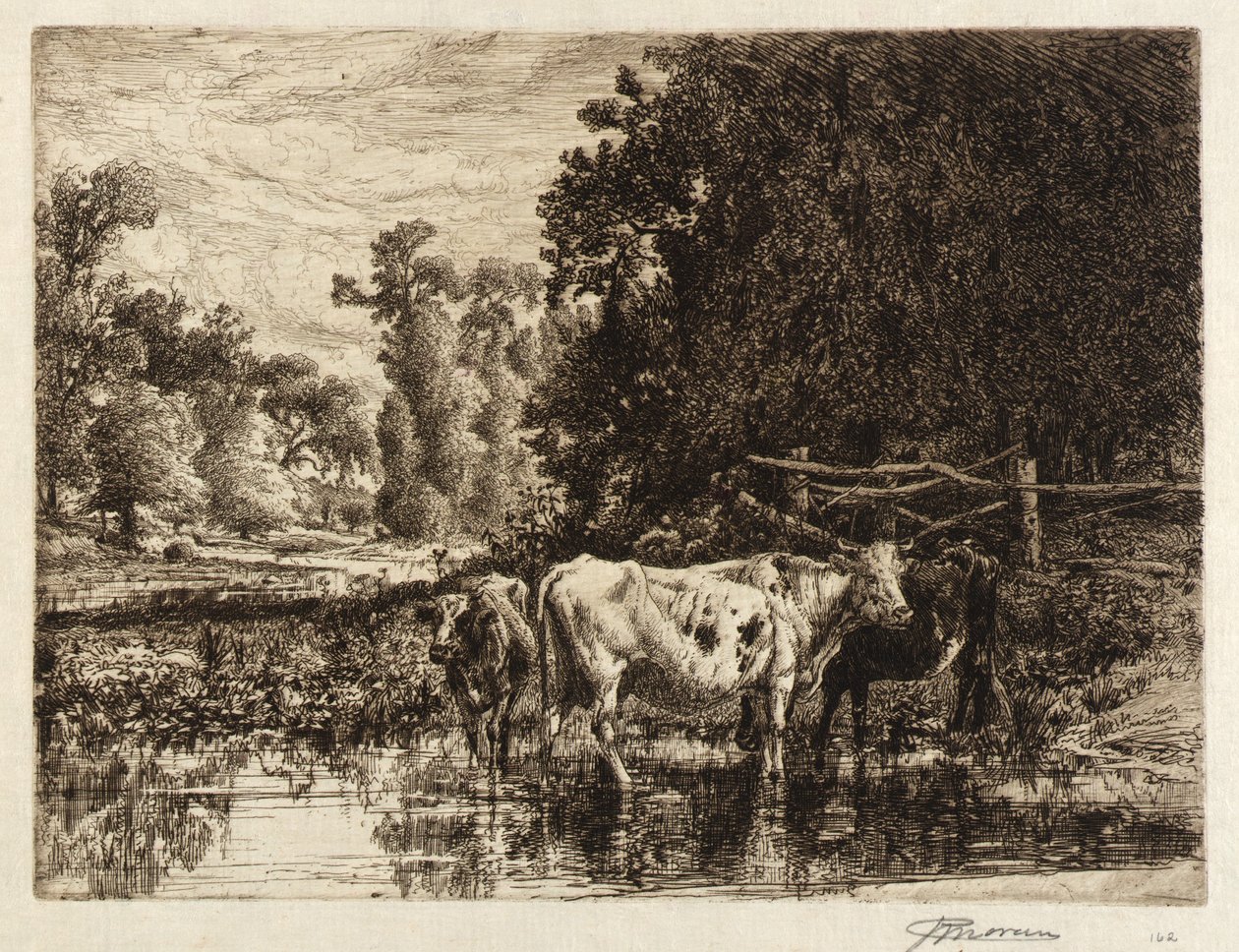 (Op de Neshaminy) door Peter Moran