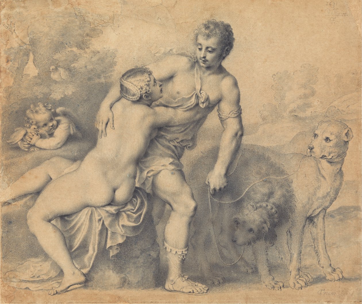 Venus en Adonis door Peter Oliver