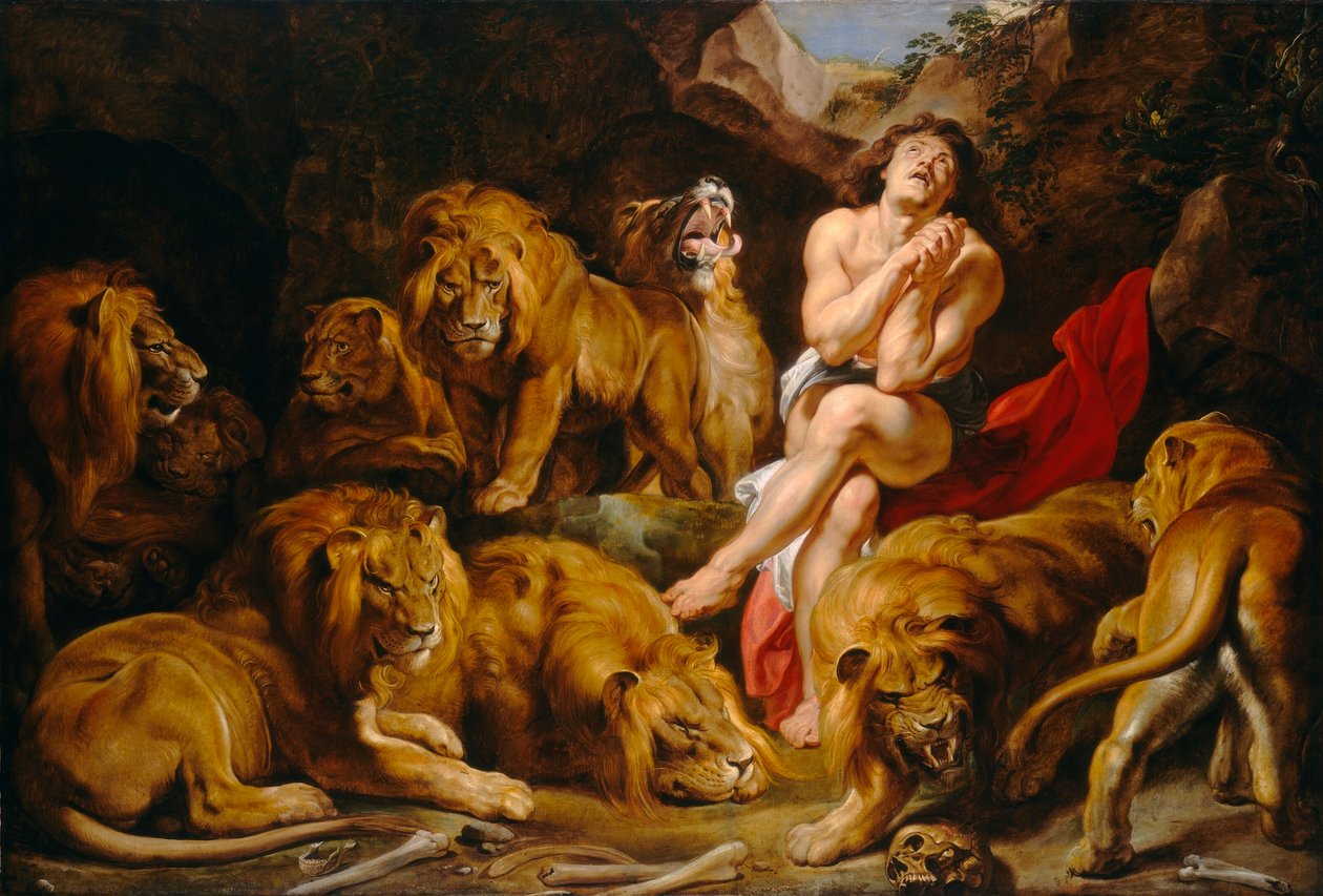 Daniël in de leeuwenkuil door Peter Paul Rubens