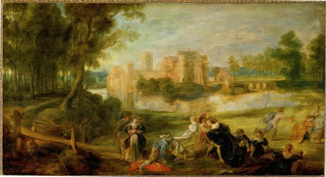 Het kasteelpark door Peter Paul Rubens