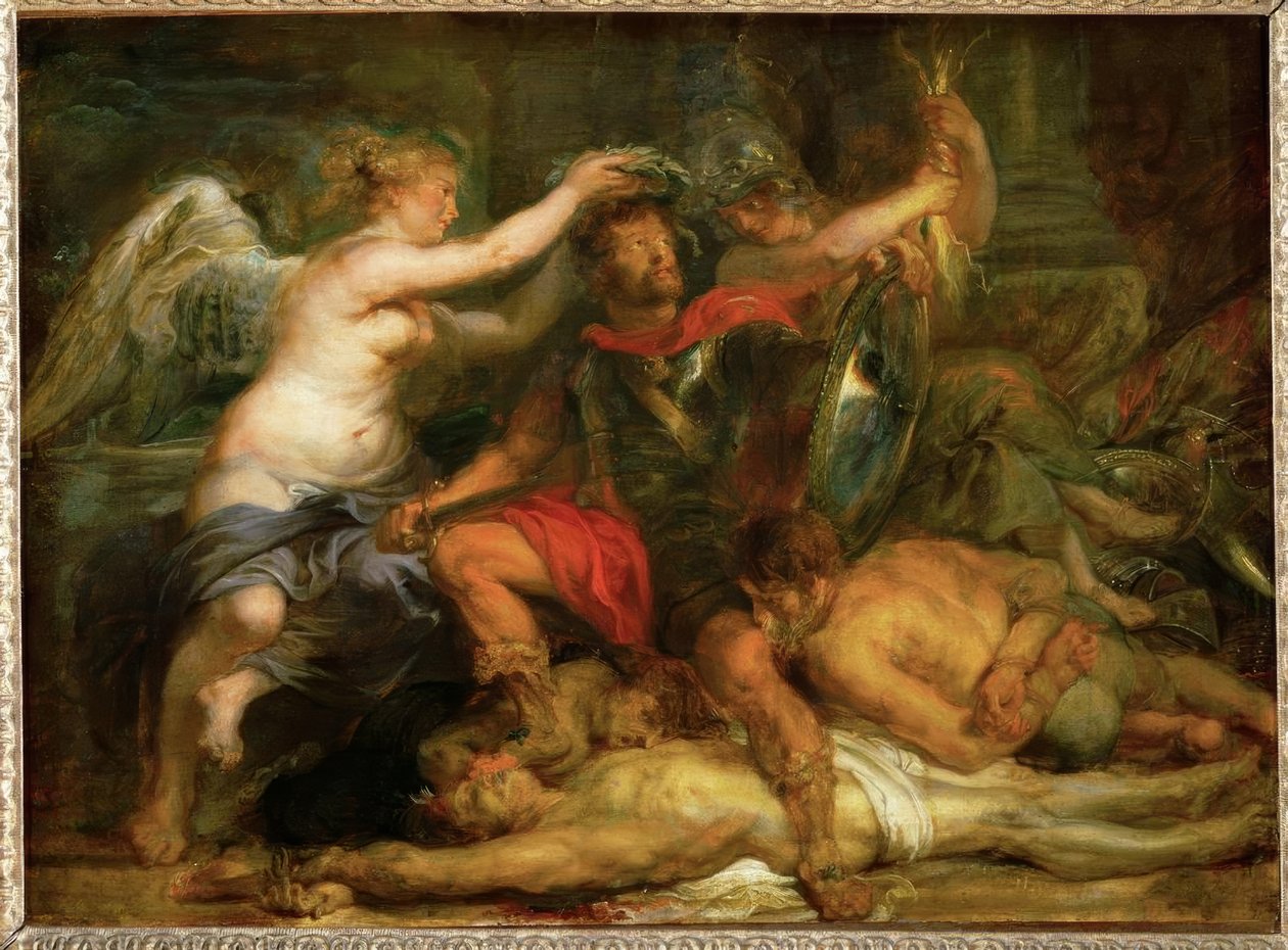 De kroning van de winnaar door Peter Paul Rubens