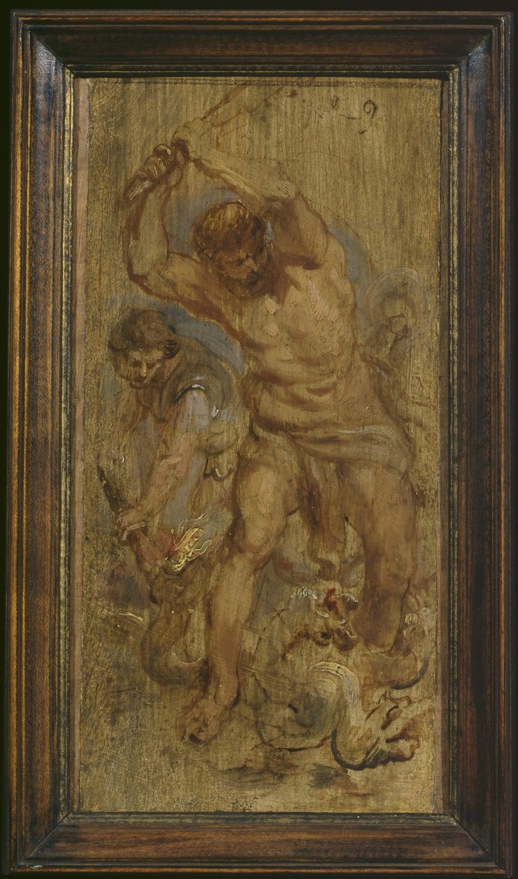 Hercules Doodt de Hydra, ca. 1639 door Peter Paul Rubens