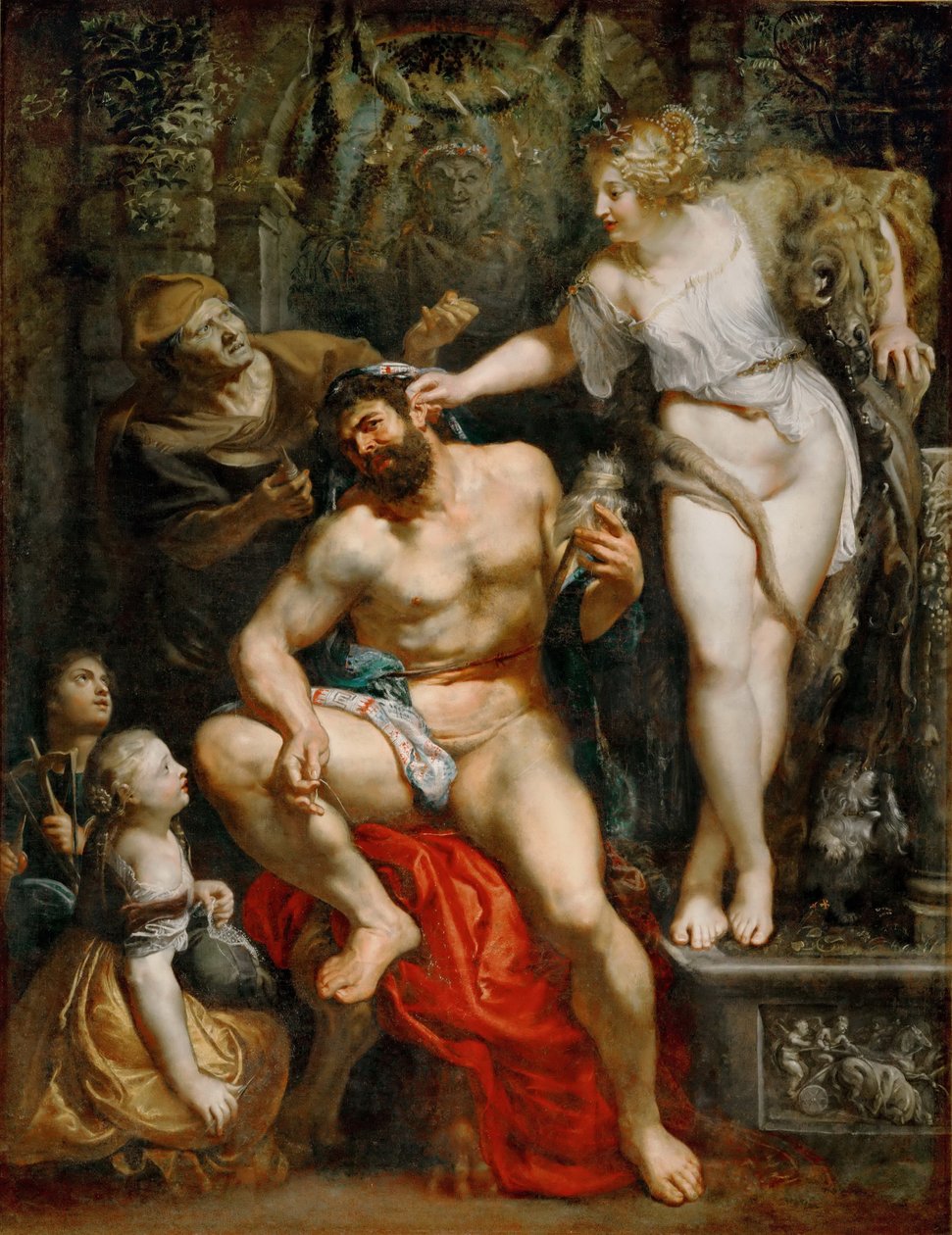 Hercules en Omphale door Peter Paul Rubens