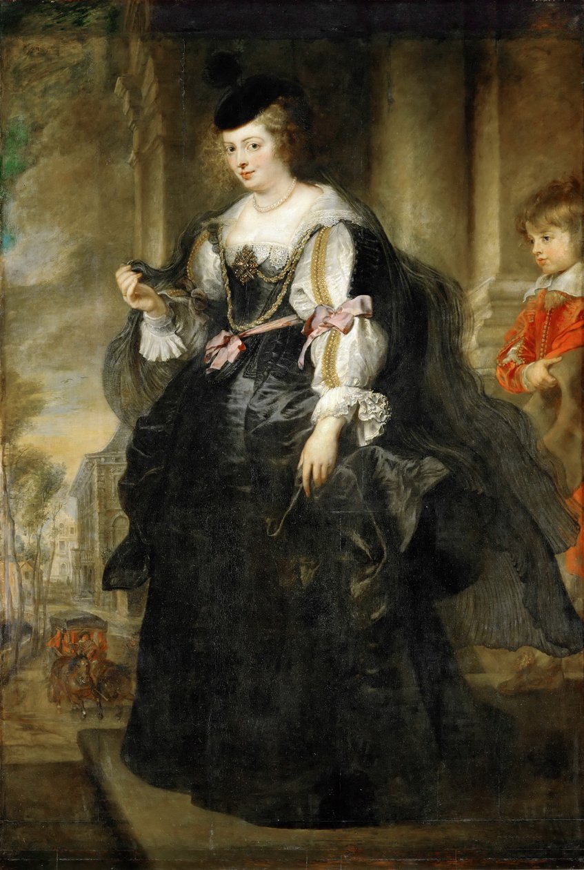 Hélène Fourment met een koets door Peter Paul Rubens