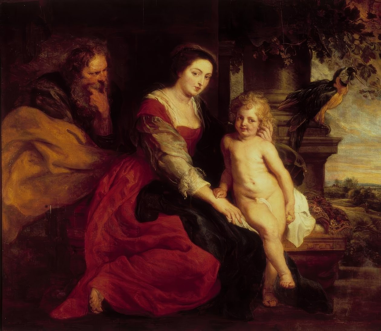 Madonna met de Papegaai door Peter Paul Rubens
