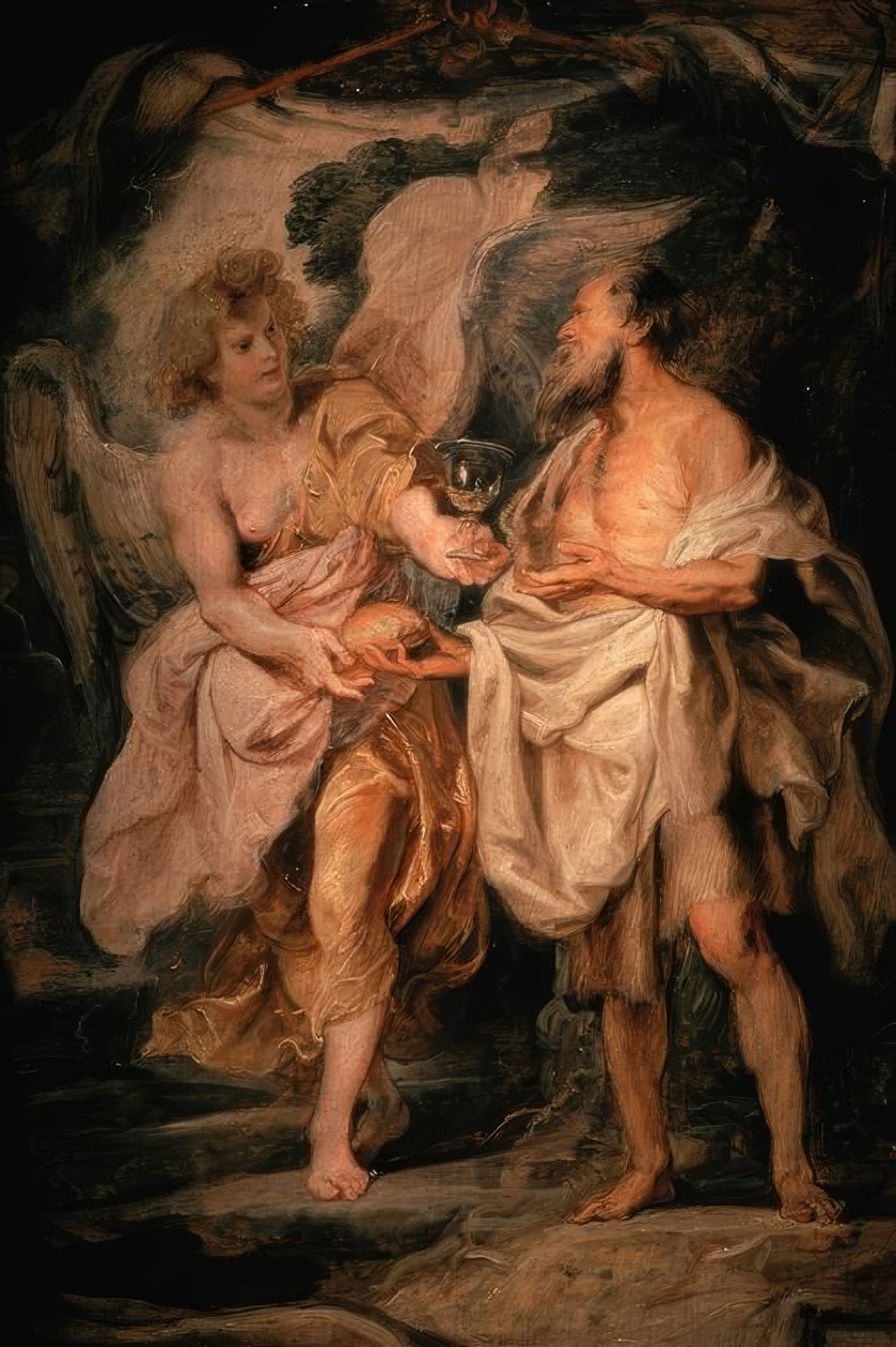 P.P. Rubens, Elias en de engel door Peter Paul Rubens