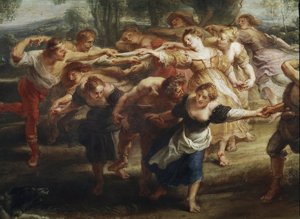 Boerendans (detail) door Peter Paul Rubens