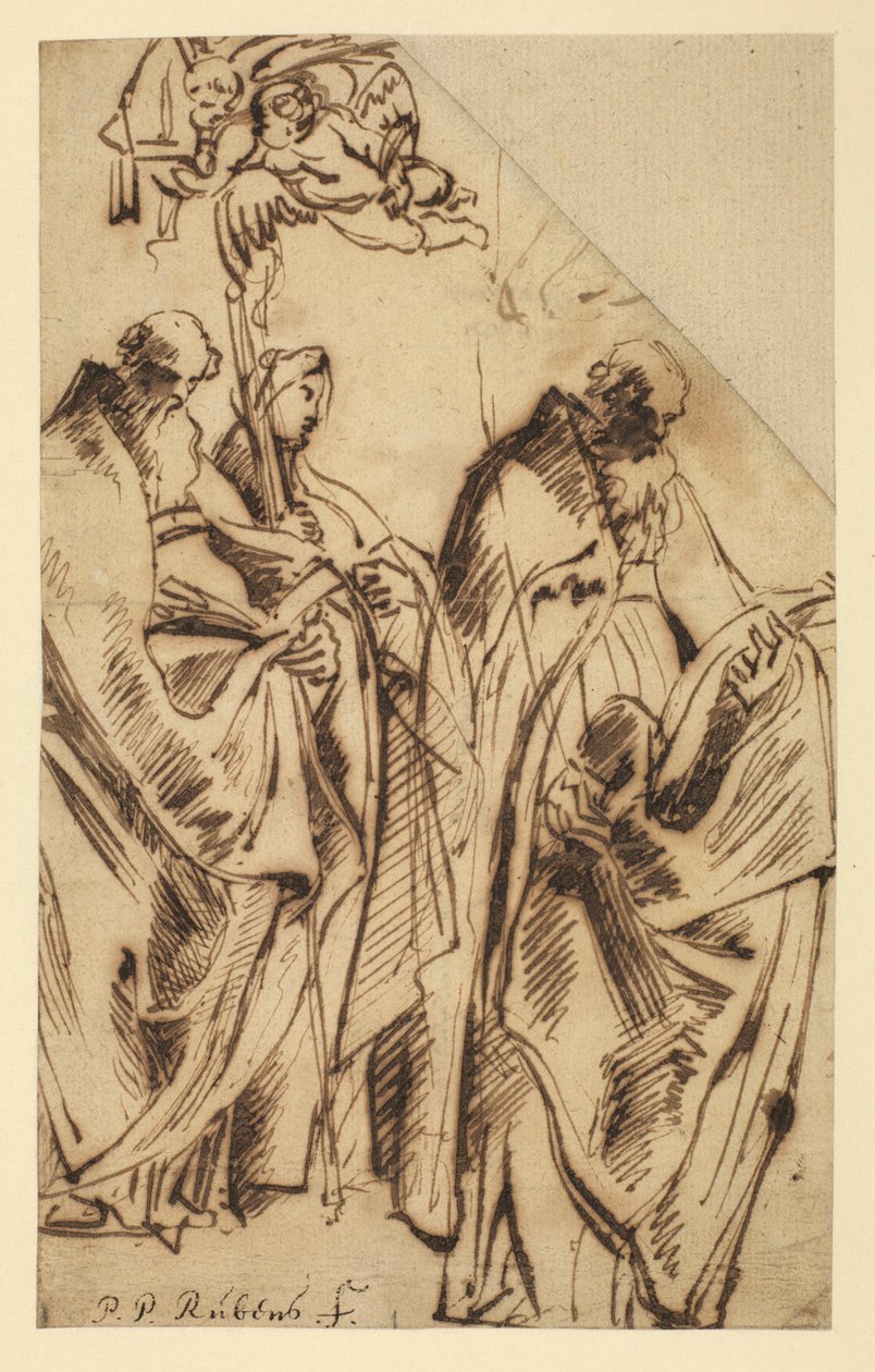 Sint Amandus en Sint Walpurga, ca. 1610 door Peter Paul Rubens