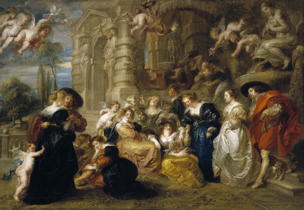 De tuin der liefde door Peter Paul Rubens