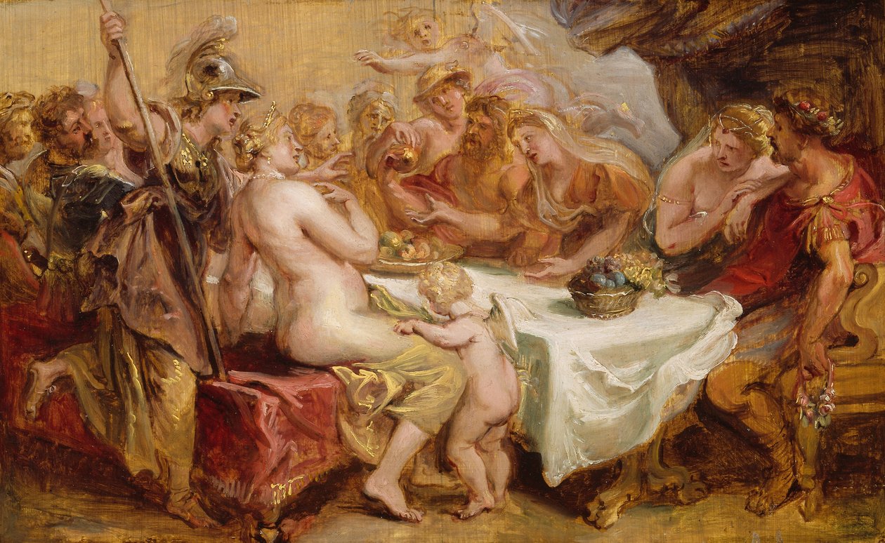 De bruiloft van Peleus en Thetis door Peter Paul Rubens