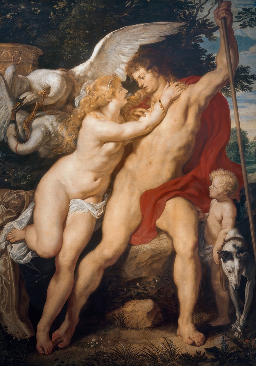 Venus en Adonis door Peter Paul Rubens