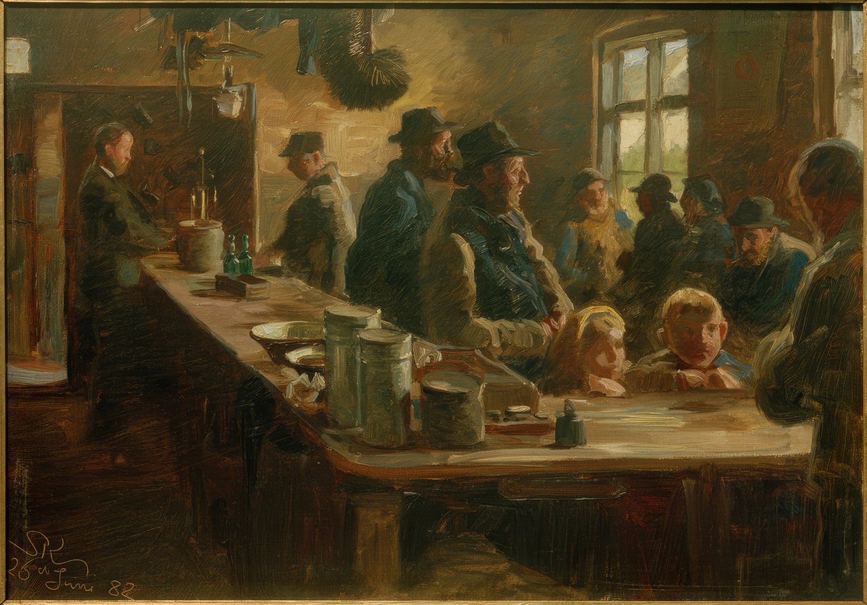 In de winkel, als er niet gevist wordt door Peder Severin Krøyer