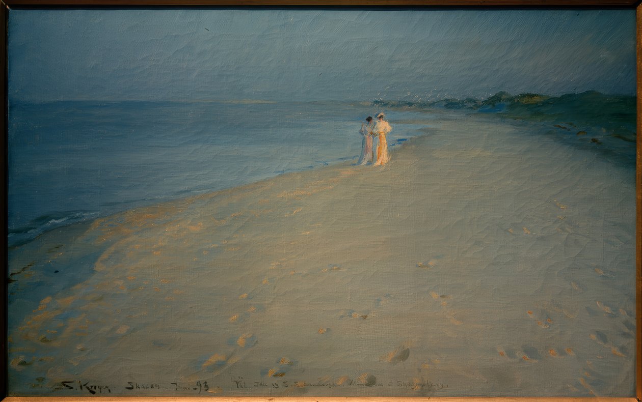 Zomeravond aan het zuidstrand, Skagen door Peder Severin Krøyer