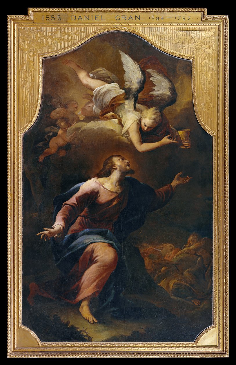 Christus op de Olijfberg door Peter Strudel