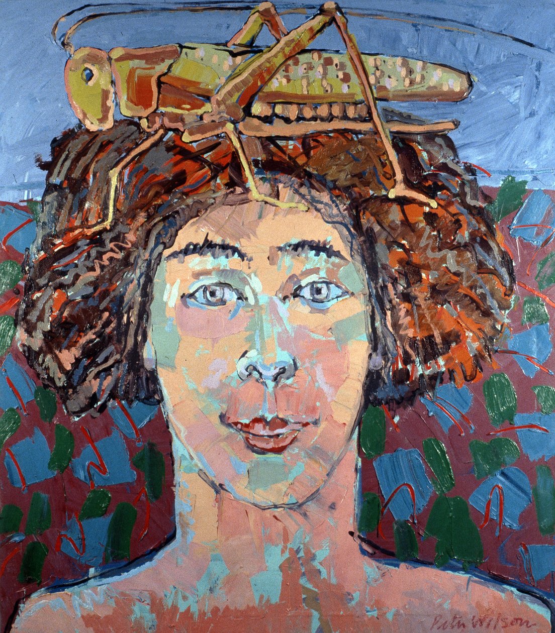 Sprinkhaanvrouw door Peter Wilson