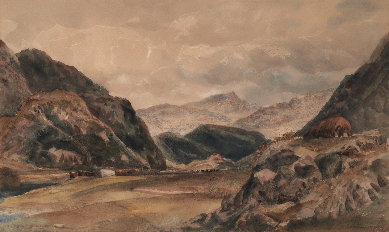 Beddgelert, Noord-Wales door Peter de Wint