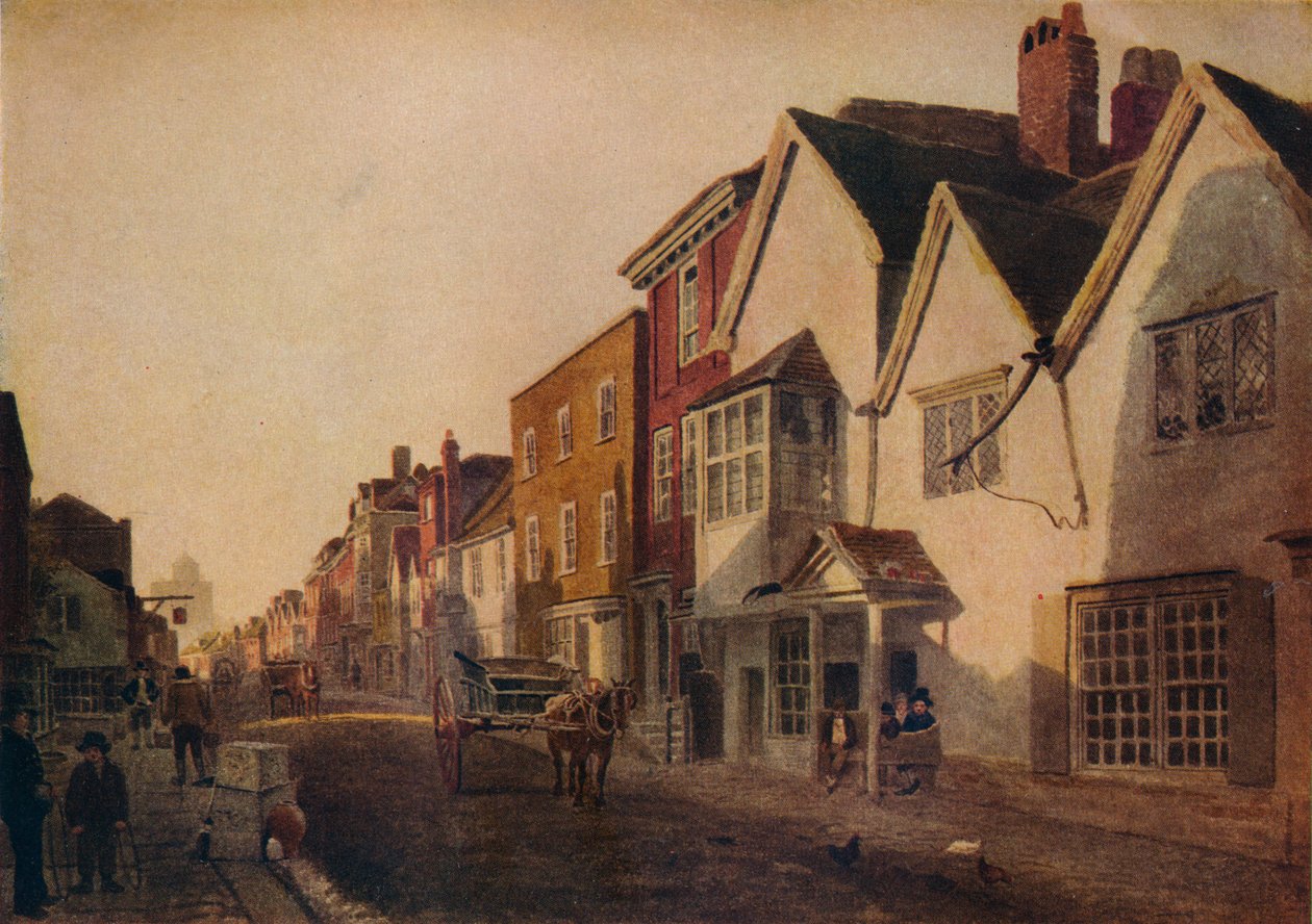 Eton High Street, 19e eeuw, 1924 door Peter de Wint