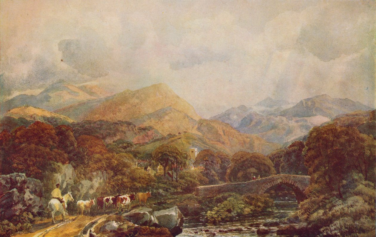 Bergachtig landschap, ca. 19e eeuw door Peter de Wint