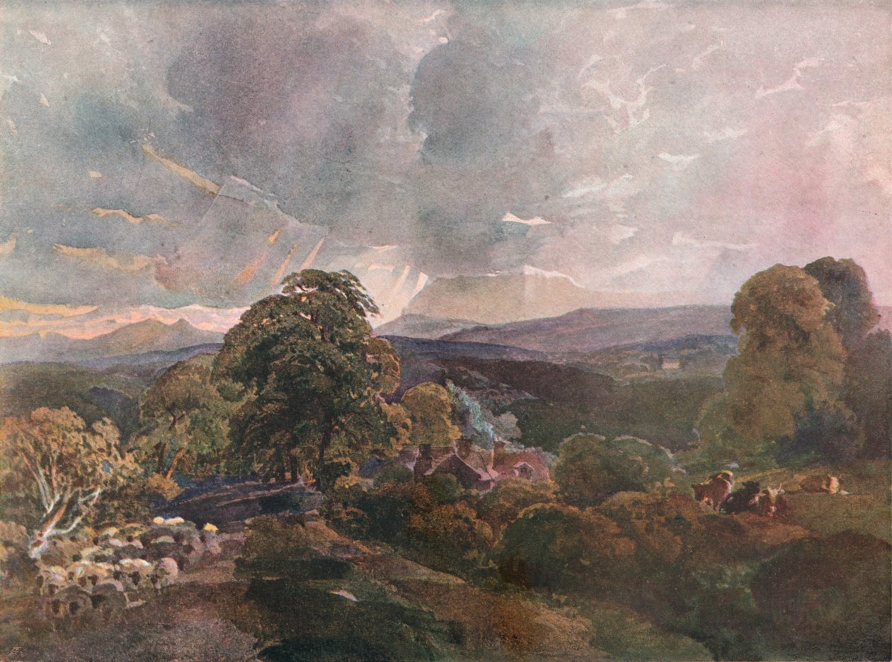 Sackbridge Hall, nabij Lowther, ca. 1928 door Peter de Wint