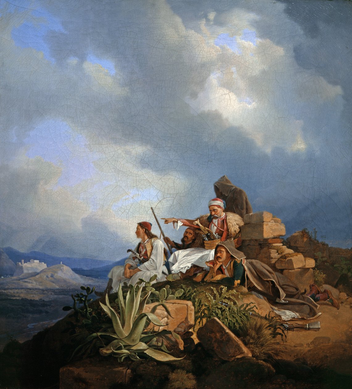 Armatoles bij Athene, 1829 door Peter von Hess