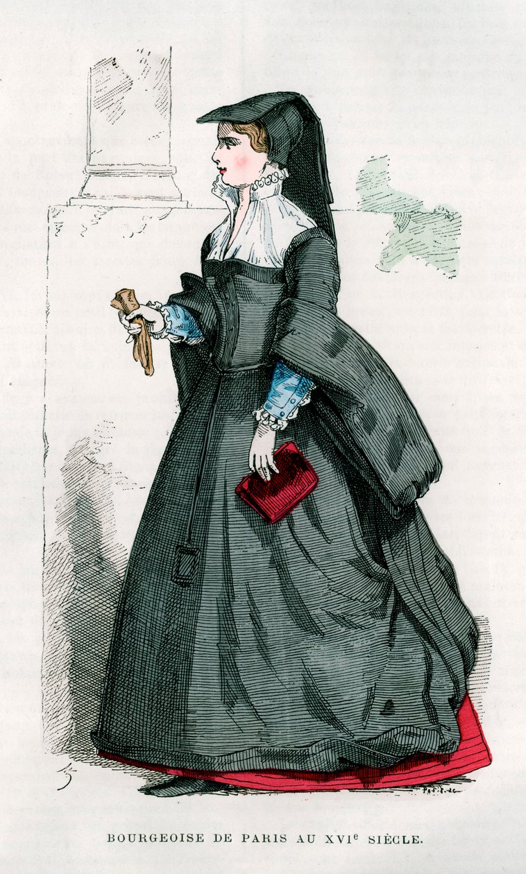 Bourgeoise van Parijs, 16e eeuw 1882-1884 door Petit