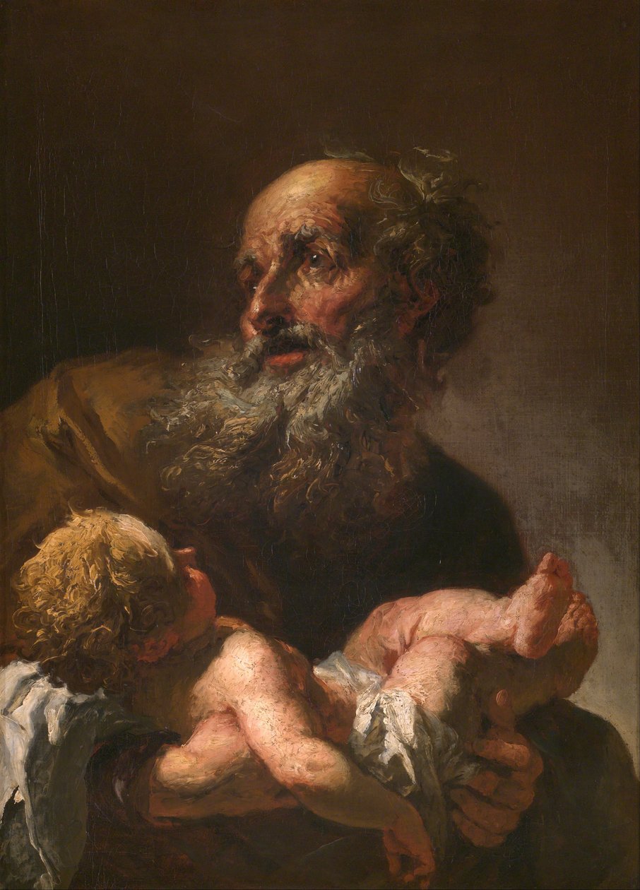 Simeon met het kindje Jezus door Petr Brandl