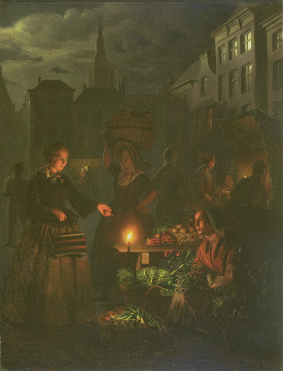 De Groentekraam door Petrus van Schendel