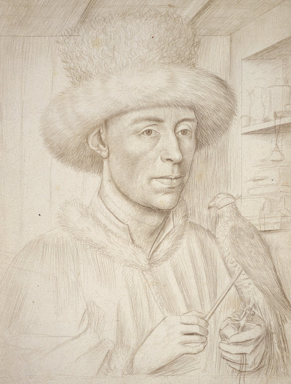 De valkenier door Petrus Christus