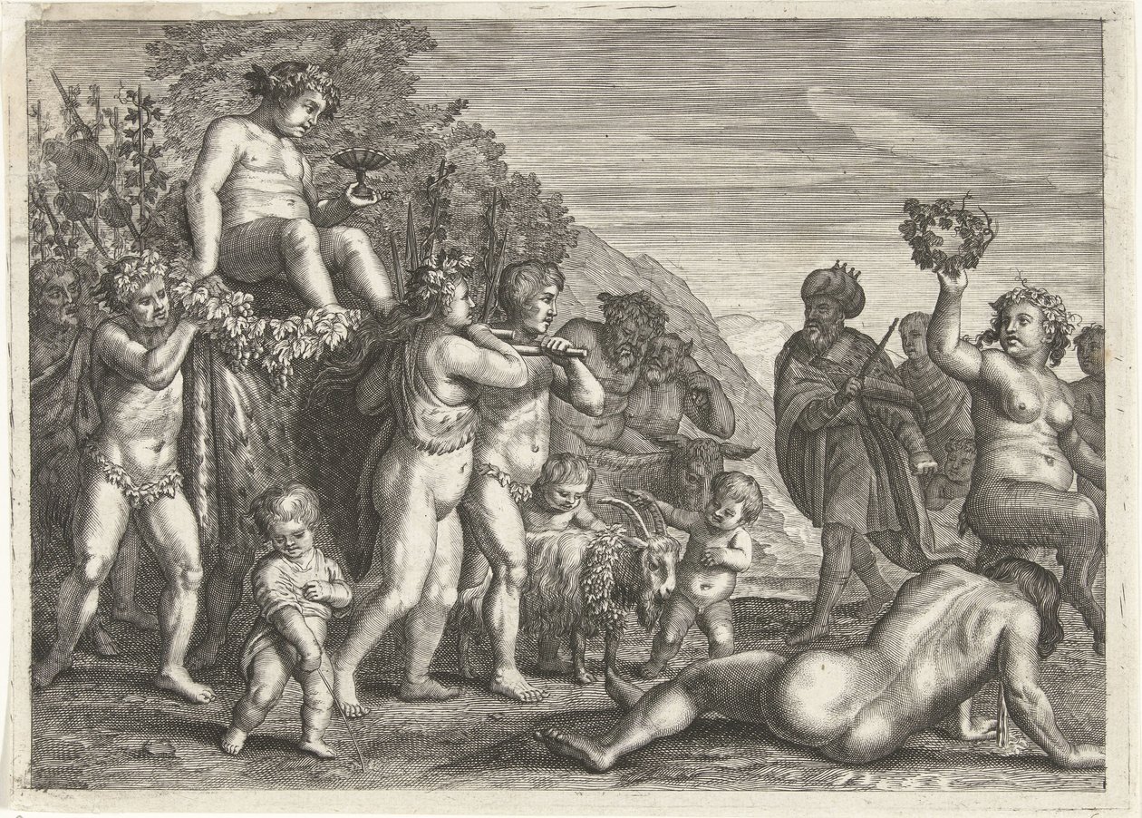 Triomf van Bacchus door Petrus Clouwet (possibly)