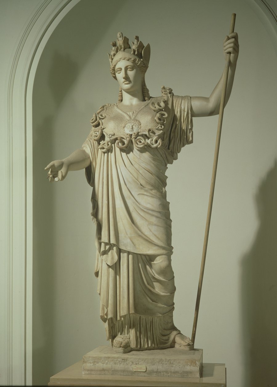 Romeinse replica van de Athena Farnese (marmer) door Phidias