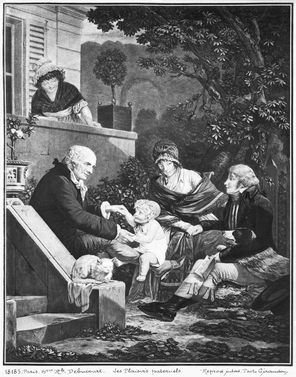 Vreugden van het vaderschap, c.1797 door Philibert Louis Debucourt