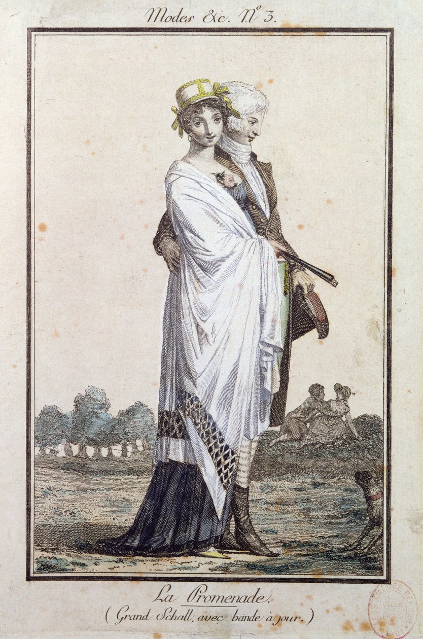 De Promenade, ca. 1799 door Philibert Louis Debucourt