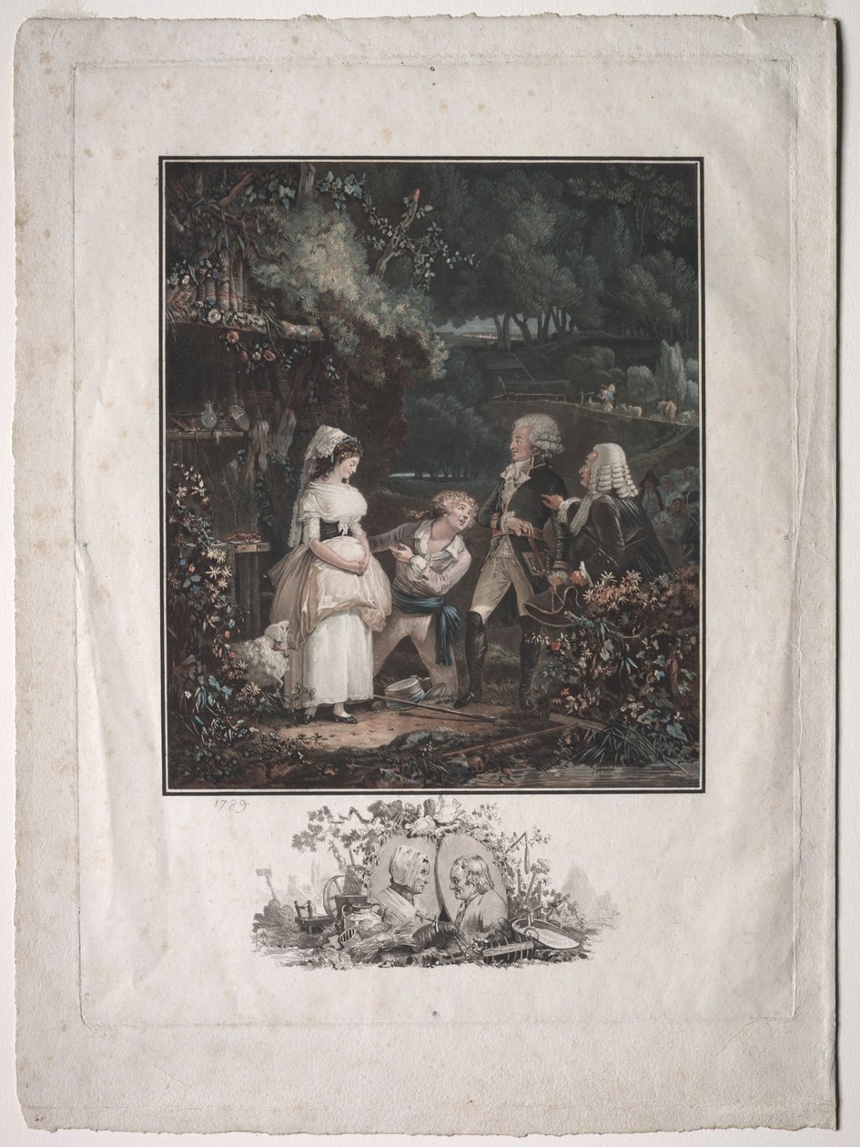 Annette en Lubin, 1789 door Philibert Louis Debucourt
