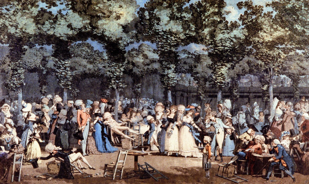 Feest in het Palais Royal, Parijs door Philibert Louis Debucourt
