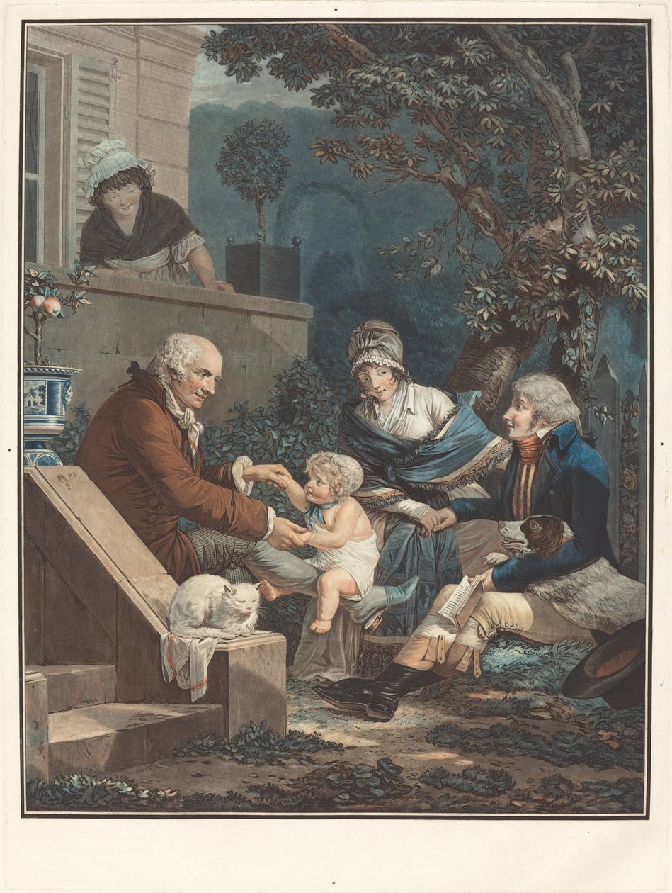 Vaderlijke genoegens door Philibert Louis Debucourt