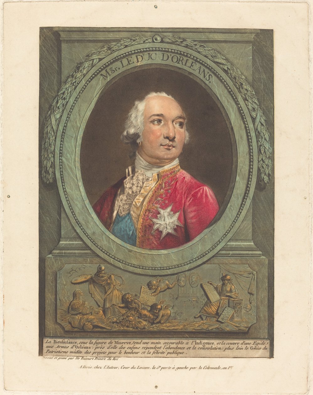 Mgr. De hertog van Orléans door Philibert Louis Debucourt