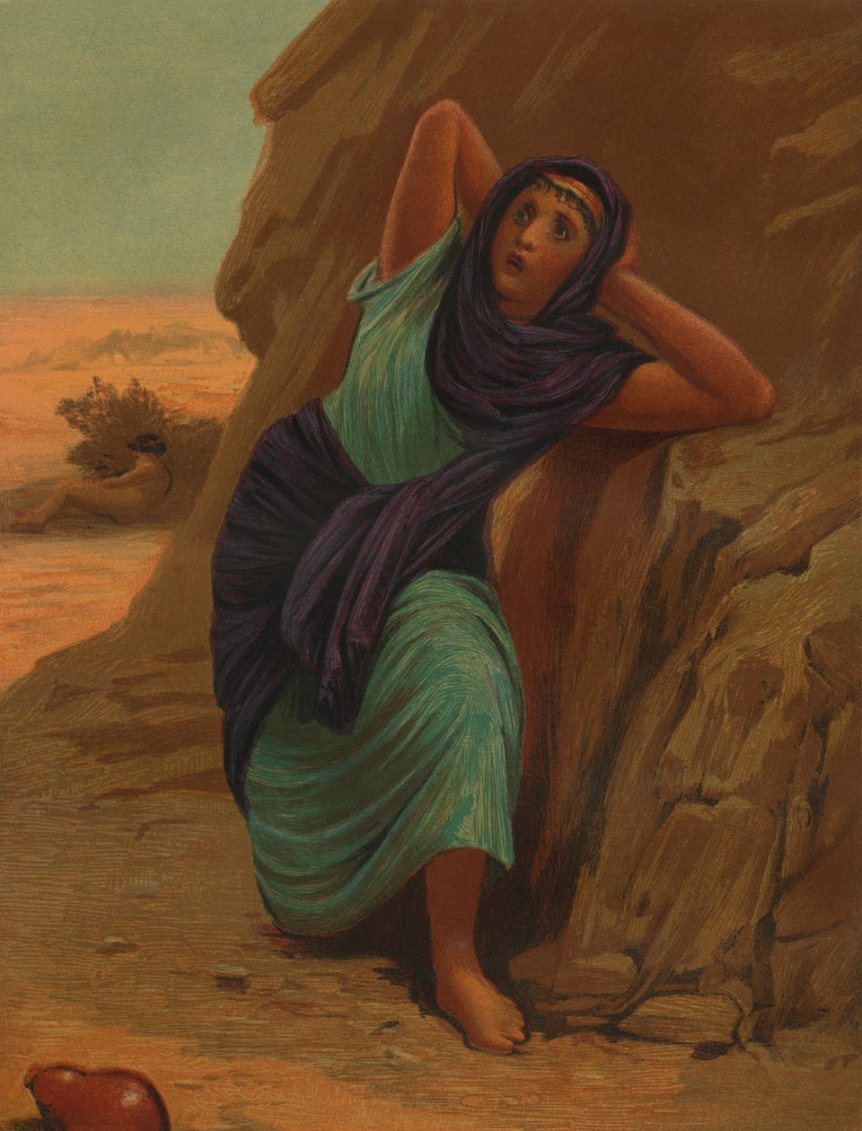 Hagar en Ismaël door Philip Richard Morris