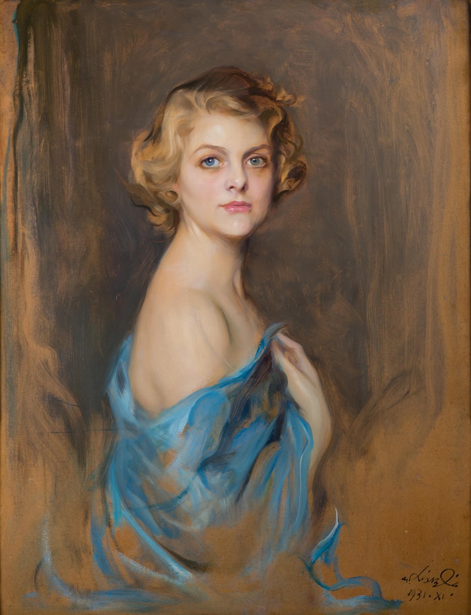 Portret van mevrouw Theodore P. Grosvenor (geboren Anita Strawbridge, 1901-1987) door Philip de László