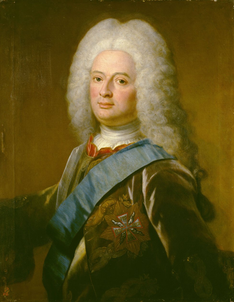 Portret van Willem VIII, Landgraaf van Hessen-Kassel door Philip van Dijk