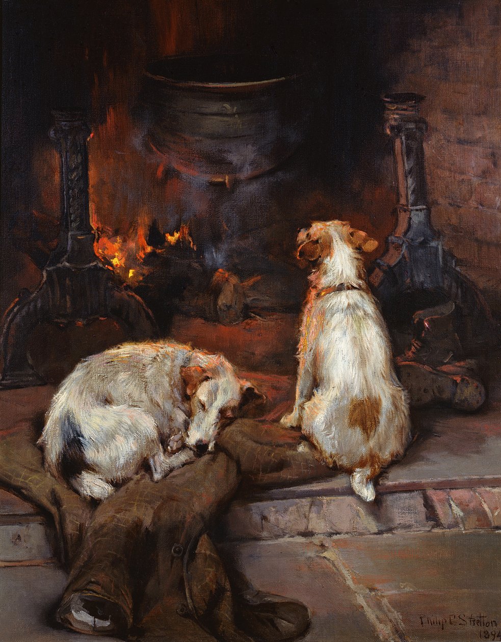 Bij de Haard, 1894 door Philip Eustace Stretton