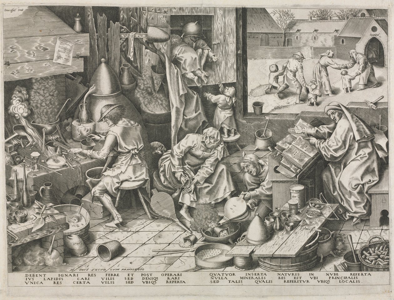 Alchemist door Philip Galle