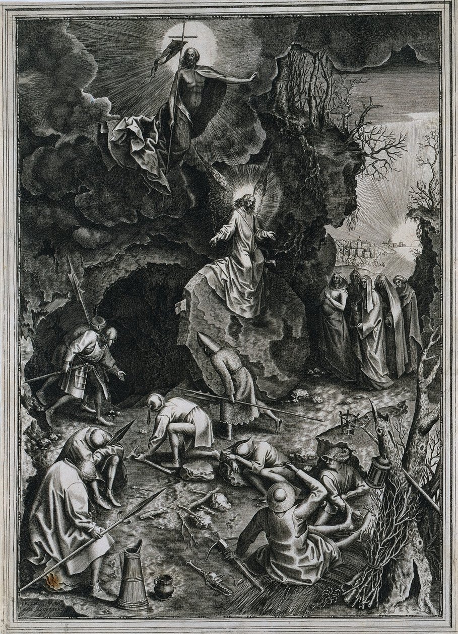 De opstanding van Christus, ca. 1562 door Philip Galle