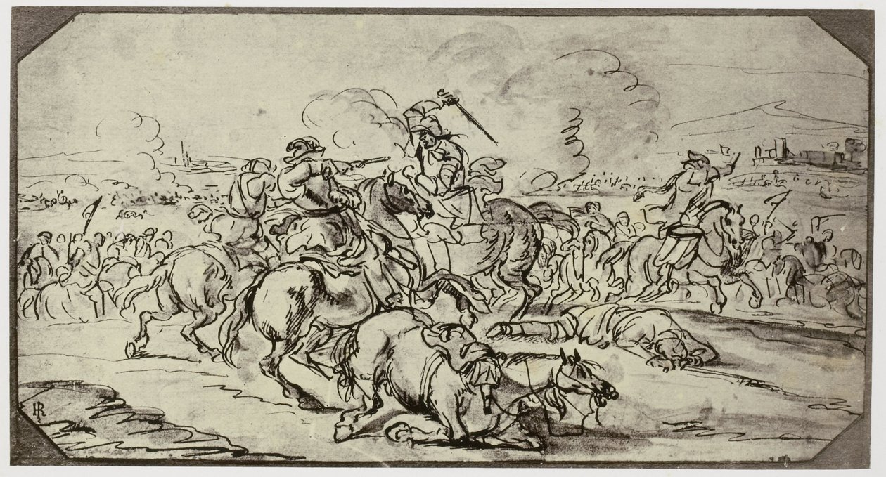 Borgognone, Een slag door Philip Henry Delamotte