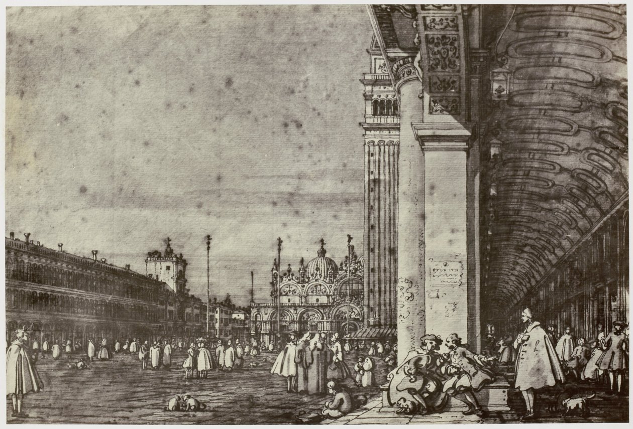 Canaletto, Piazza di San Marco door Philip Henry Delamotte