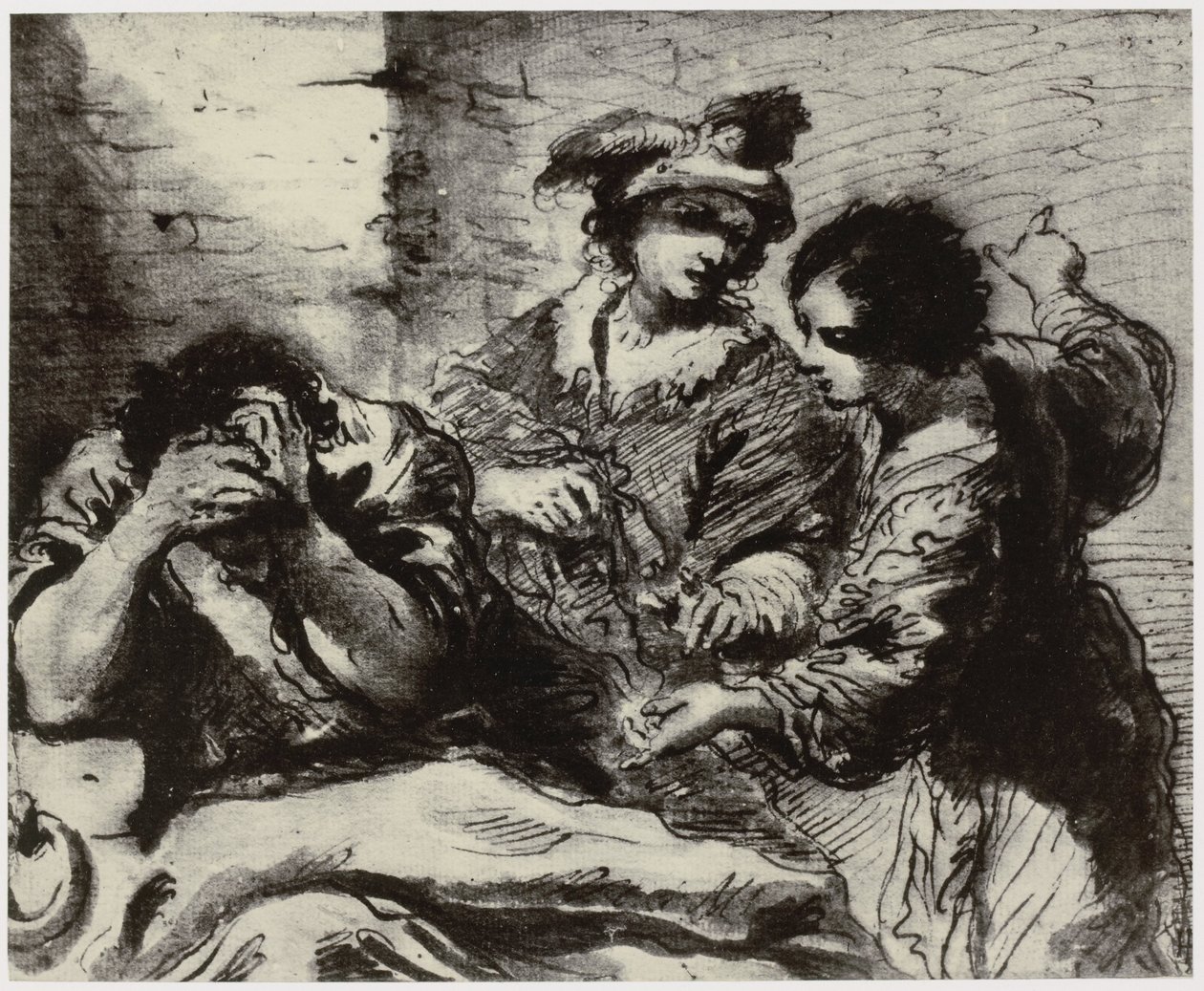 Guercino, De gevangene door Philip Henry Delamotte