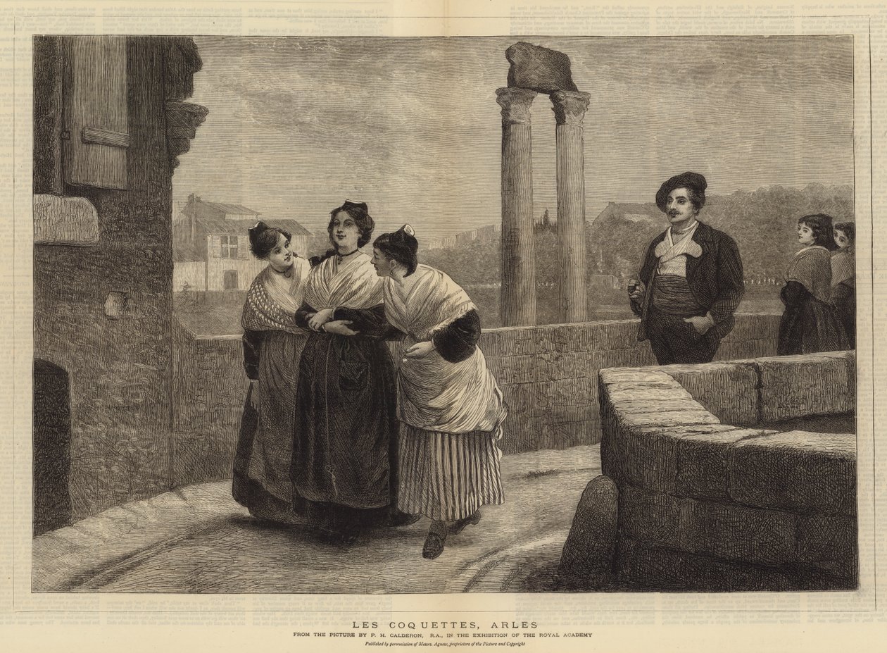 Les Coquettes, Arles door Philip Hermogenes Calderon