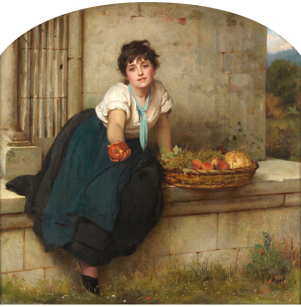 De fruitverkoper, 1877 door Philip Hermogenes Calderon